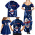 Samoa Rugby Family Matching Summer Maxi Dress and Hawaiian Shirt Manu Samoa Ula Fala Dabbing Ball Polynesian Blue Version LT14 - Polynesian Pride