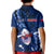 Samoa Rugby Kid Polo Shirt Manu Samoa Ula Fala Dabbing Ball Polynesian Blue Version LT14 - Polynesian Pride