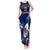 Samoa Rugby Tank Maxi Dress Manu Samoa Ula Fala Dabbing Ball Polynesian Blue Version LT14 Women Blue - Polynesian Pride