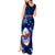 Samoa Rugby Tank Maxi Dress Manu Samoa Ula Fala Dabbing Ball Polynesian Blue Version LT14 - Polynesian Pride