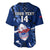 Custom Samoa Rugby Baseball Jersey Manu Samoa Ula Fala Dabbing Ball Polynesian Blue Version LT14 - Polynesian Pride