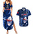 Custom Samoa Rugby Couples Matching Summer Maxi Dress and Hawaiian Shirt Manu Samoa Ula Fala Dabbing Ball Polynesian Blue Version LT14 Blue - Polynesian Pride