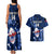 Custom Samoa Rugby Couples Matching Tank Maxi Dress and Hawaiian Shirt Manu Samoa Ula Fala Dabbing Ball Polynesian Blue Version LT14 - Polynesian Pride