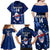 Custom Samoa Rugby Family Matching Off Shoulder Maxi Dress and Hawaiian Shirt Manu Samoa Ula Fala Dabbing Ball Polynesian Blue Version LT14 - Polynesian Pride