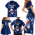 Custom Samoa Rugby Family Matching Short Sleeve Bodycon Dress and Hawaiian Shirt Manu Samoa Ula Fala Dabbing Ball Polynesian Blue Version LT14 - Polynesian Pride