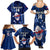 Custom Samoa Rugby Family Matching Summer Maxi Dress and Hawaiian Shirt Manu Samoa Ula Fala Dabbing Ball Polynesian Blue Version LT14 - Polynesian Pride