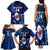 Custom Samoa Rugby Family Matching Tank Maxi Dress and Hawaiian Shirt Manu Samoa Ula Fala Dabbing Ball Polynesian Blue Version LT14 - Polynesian Pride