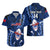 Custom Samoa Rugby Hawaiian Shirt Manu Samoa Ula Fala Dabbing Ball Polynesian Blue Version LT14 - Polynesian Pride