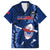 Custom Samoa Rugby Kid Hawaiian Shirt Manu Samoa Ula Fala Dabbing Ball Polynesian Blue Version LT14 Kid Blue - Polynesian Pride