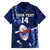 Custom Samoa Rugby Kid Hawaiian Shirt Manu Samoa Ula Fala Dabbing Ball Polynesian Blue Version LT14 - Polynesian Pride