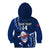 Custom Samoa Rugby Kid Hoodie Manu Samoa Ula Fala Dabbing Ball Polynesian Blue Version LT14 - Polynesian Pride