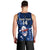 Custom Samoa Rugby Men Tank Top Manu Samoa Ula Fala Dabbing Ball Polynesian Blue Version LT14 - Polynesian Pride