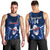 Custom Samoa Rugby Men Tank Top Manu Samoa Ula Fala Dabbing Ball Polynesian Blue Version LT14 - Polynesian Pride