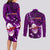 Samoa Rugby Couples Matching Long Sleeve Bodycon Dress and Long Sleeve Button Shirts Manu Samoa Ula Fala Dabbing Ball Polynesian Purple Version LT14 - Polynesian Pride