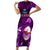 Samoa Rugby Family Matching Short Sleeve Bodycon Dress and Hawaiian Shirt Manu Samoa Ula Fala Dabbing Ball Polynesian Purple Version LT14 - Polynesian Pride