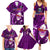 Samoa Rugby Family Matching Summer Maxi Dress and Hawaiian Shirt Manu Samoa Ula Fala Dabbing Ball Polynesian Purple Version LT14 Purple - Polynesian Pride