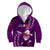 Samoa Rugby Kid Hoodie Manu Samoa Ula Fala Dabbing Ball Polynesian Purple Version LT14 Zip Hoodie Purple - Polynesian Pride