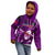 Samoa Rugby Kid Hoodie Manu Samoa Ula Fala Dabbing Ball Polynesian Purple Version LT14 - Polynesian Pride