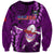 Samoa Rugby Sweatshirt Manu Samoa Ula Fala Dabbing Ball Polynesian Purple Version LT14 Unisex Purple - Polynesian Pride