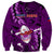 Samoa Rugby Sweatshirt Manu Samoa Ula Fala Dabbing Ball Polynesian Purple Version LT14 - Polynesian Pride