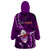 Samoa Rugby Wearable Blanket Hoodie Manu Samoa Ula Fala Dabbing Ball Polynesian Purple Version LT14 - Polynesian Pride