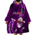 Samoa Rugby Wearable Blanket Hoodie Manu Samoa Ula Fala Dabbing Ball Polynesian Purple Version LT14 - Polynesian Pride