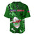 Samoa Rugby Baseball Jersey Manu Samoa Ula Fala Dabbing Ball Polynesian Green Version LT14 - Polynesian Pride