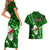 Samoa Rugby Couples Matching Short Sleeve Bodycon Dress and Hawaiian Shirt Manu Samoa Ula Fala Dabbing Ball Polynesian Green Version LT14 - Polynesian Pride