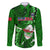 Samoa Rugby Family Matching Long Sleeve Bodycon Dress and Hawaiian Shirt Manu Samoa Ula Fala Dabbing Ball Polynesian Green Version LT14 - Polynesian Pride