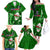 Samoa Rugby Family Matching Off Shoulder Long Sleeve Dress and Hawaiian Shirt Manu Samoa Ula Fala Dabbing Ball Polynesian Green Version LT14 Green - Polynesian Pride