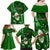 Samoa Rugby Family Matching Off Shoulder Maxi Dress and Hawaiian Shirt Manu Samoa Ula Fala Dabbing Ball Polynesian Green Version LT14 - Polynesian Pride