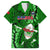 Samoa Rugby Family Matching Off Shoulder Maxi Dress and Hawaiian Shirt Manu Samoa Ula Fala Dabbing Ball Polynesian Green Version LT14 - Polynesian Pride