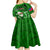 Samoa Rugby Kid Short Sleeve Dress Manu Samoa Ula Fala Dabbing Ball Polynesian Green Version LT14 - Polynesian Pride