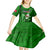 Samoa Rugby Kid Short Sleeve Dress Manu Samoa Ula Fala Dabbing Ball Polynesian Green Version LT14 - Polynesian Pride