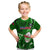 Samoa Rugby Kid T Shirt Manu Samoa Ula Fala Dabbing Ball Polynesian Green Version LT14 Green - Polynesian Pride