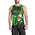 Samoa Rugby Men Tank Top Manu Samoa Ula Fala Dabbing Ball Polynesian Green Version LT14 - Polynesian Pride