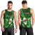 Samoa Rugby Men Tank Top Manu Samoa Ula Fala Dabbing Ball Polynesian Green Version LT14 - Polynesian Pride