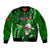 Samoa Rugby Sleeve Zip Bomber Jacket Manu Samoa Ula Fala Dabbing Ball Polynesian Green Version LT14 Unisex Green - Polynesian Pride