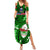 Samoa Rugby Summer Maxi Dress Manu Samoa Ula Fala Dabbing Ball Polynesian Green Version LT14 Women Green - Polynesian Pride