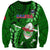 Samoa Rugby Sweatshirt Manu Samoa Ula Fala Dabbing Ball Polynesian Green Version LT14 Unisex Green - Polynesian Pride