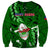 Samoa Rugby Sweatshirt Manu Samoa Ula Fala Dabbing Ball Polynesian Green Version LT14 - Polynesian Pride