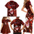 Samoa Rugby Family Matching Short Sleeve Bodycon Dress and Hawaiian Shirt Manu Samoa Ula Fala Dabbing Ball Polynesian Red Version LT14 - Polynesian Pride