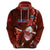 Samoa Rugby Hoodie Manu Samoa Ula Fala Dabbing Ball Polynesian Red Version LT14 - Polynesian Pride