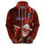 Samoa Rugby Hoodie Manu Samoa Ula Fala Dabbing Ball Polynesian Red Version LT14 - Polynesian Pride