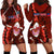 Samoa Rugby Hoodie Dress Manu Samoa Ula Fala Dabbing Ball Polynesian Red Version LT14 - Polynesian Pride