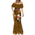 Samoa Rugby Mermaid Dress Manu Samoa Ula Fala Dabbing Ball Polynesian Gold Version LT14 - Polynesian Pride