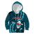 Samoa Rugby Kid Hoodie Manu Samoa Ula Fala Dabbing Ball Polynesian Turquoise Version LT14 Hoodie Turquoise - Polynesian Pride