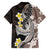 Brown and Black Hawaii Shark Tattoo Family Matching Long Sleeve Bodycon Dress and Hawaiian Shirt Puakenikeni Lei Plumeria Polynesian Pattern - Polynesian Pride