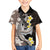 Brown and Black Hawaii Shark Tattoo Family Matching Long Sleeve Bodycon Dress and Hawaiian Shirt Puakenikeni Lei Plumeria Polynesian Pattern - Polynesian Pride