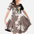 Brown and Black Hawaii Shark Tattoo Family Matching Mermaid Dress and Hawaiian Shirt Puakenikeni Lei Plumeria Polynesian Pattern - Polynesian Pride
